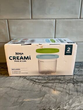 Ninja CREAMi Pints & Lids - Lime Green & Aqua Blue (2-Pack)
